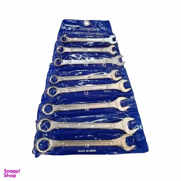 آچار یکسر تخت و یکسر رینگی دیاموند مدل 08 مجموعه 8 عددی