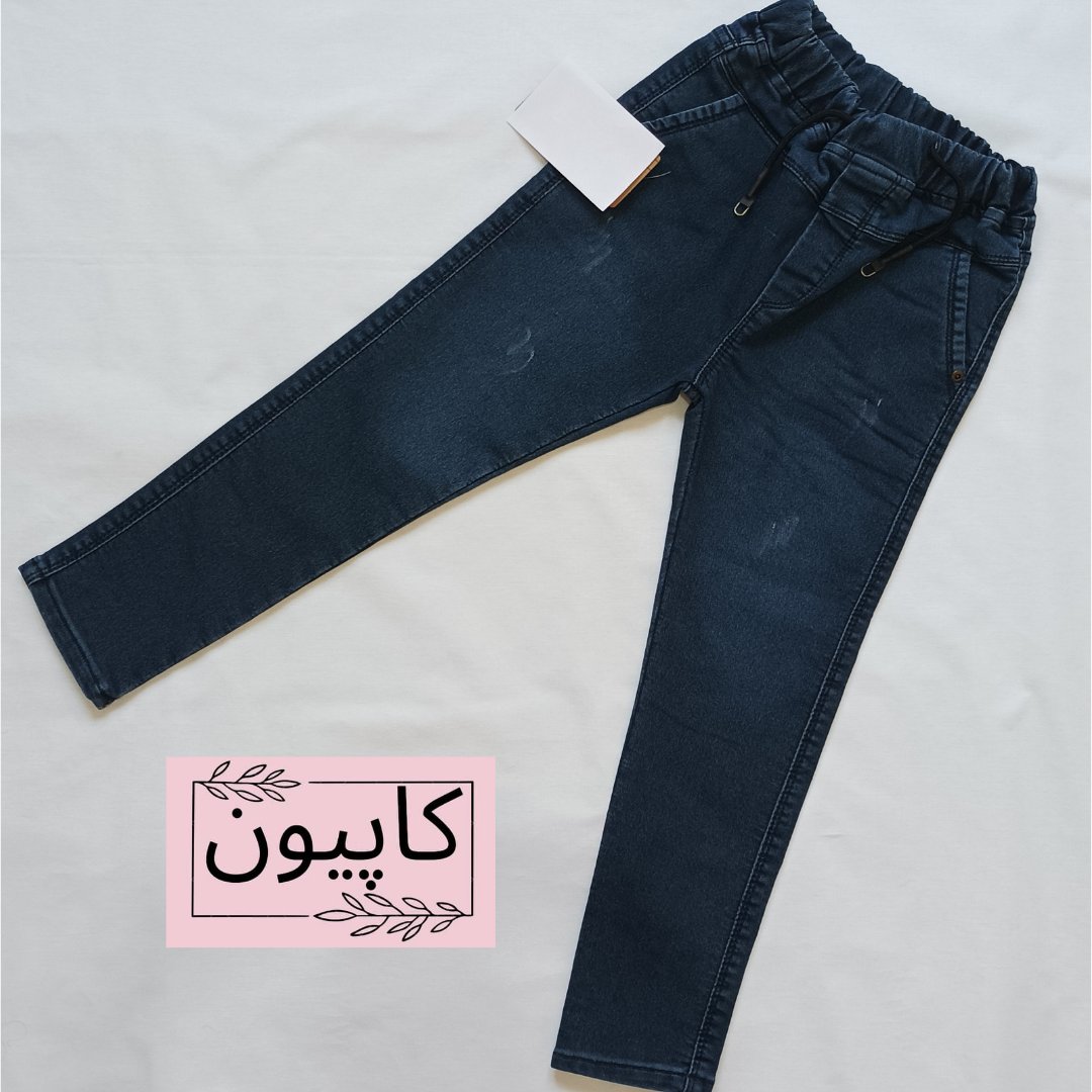 شلوار جین کمرکش اسپرت، مناسب سایز 75 تا 100
