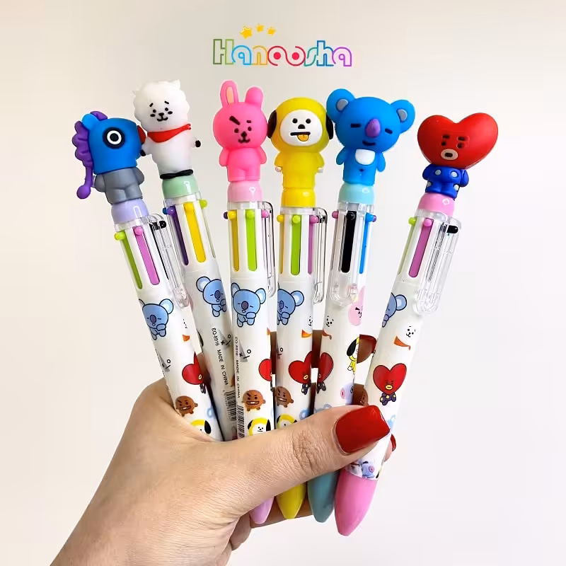 خودکار کاراکتر عروسکی اعضای BTS شش رنگ