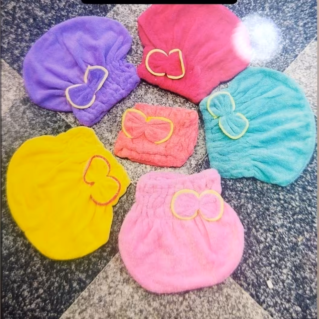 کلاه حمام ساده سایز بزرگ جنس بسیار  نرم و لطیف با آبگیری عالی