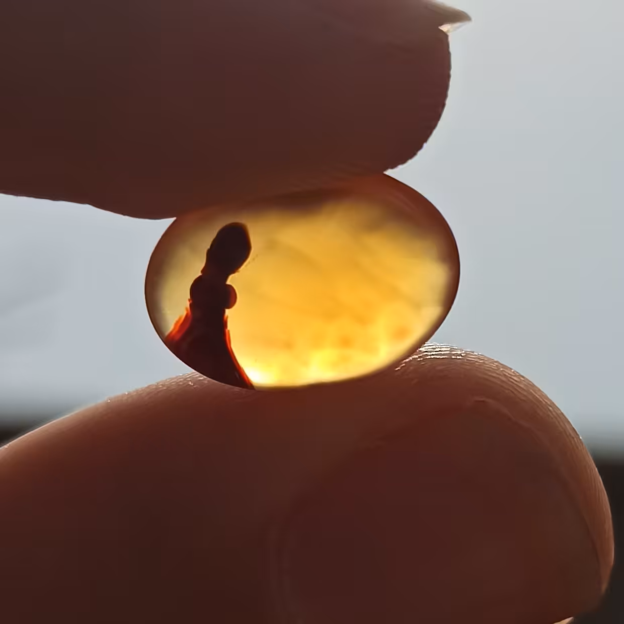 سنگ عقیق اصل یمنی پرتقالی مصور درجه یک زیبا