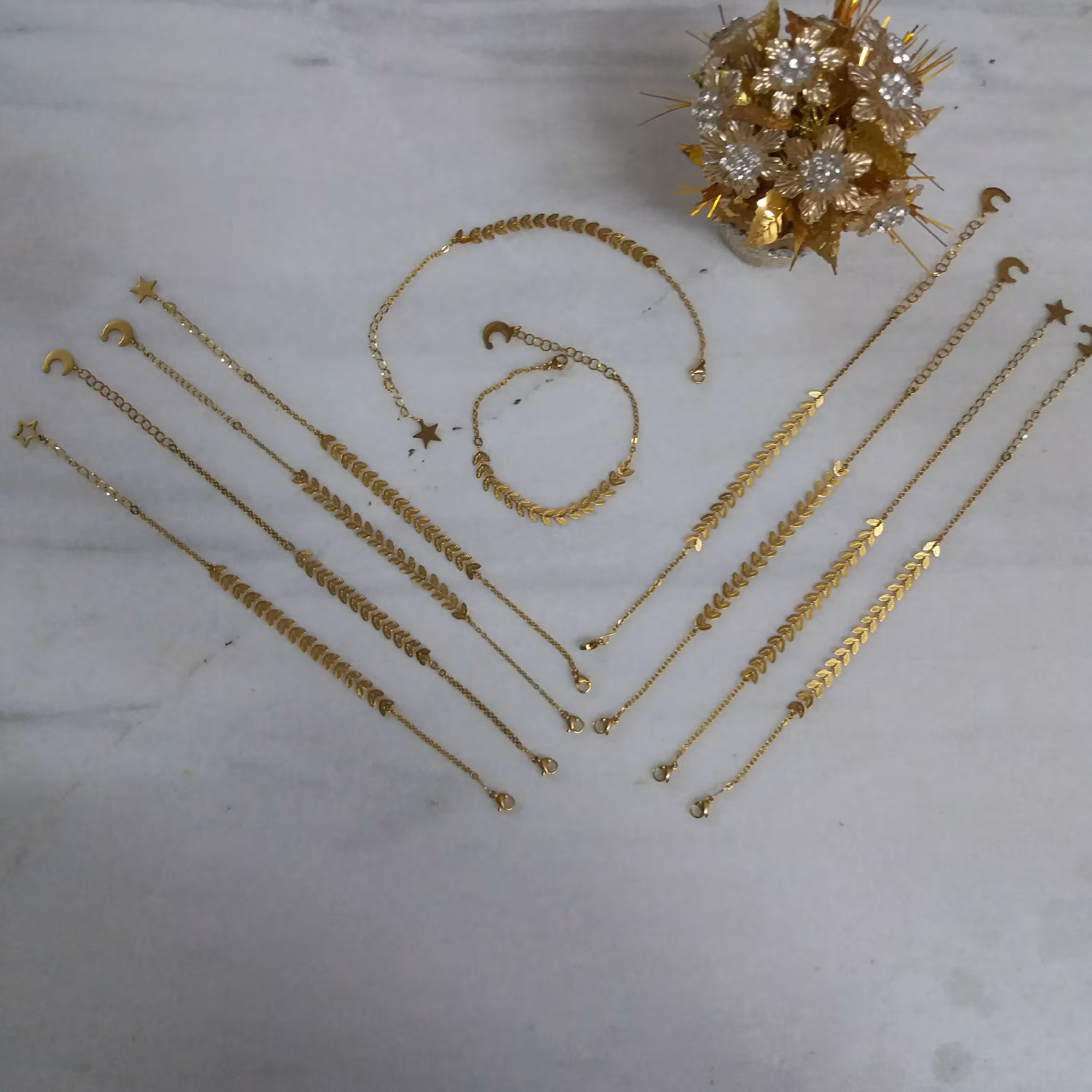 دستبند گندمی ظریف