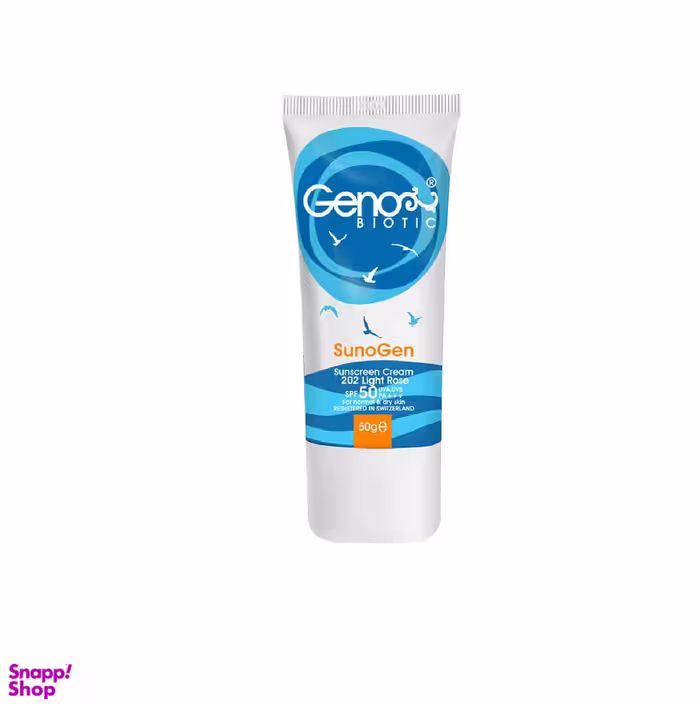 ضد آفتاب ژنوبایوتیک (Geno Biotic)ی spf-50 لایت رز مناسب پوست خشک و معمول حجم 50 گرم