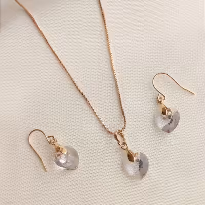 نیم ست قلب رنگی ژوپینگ