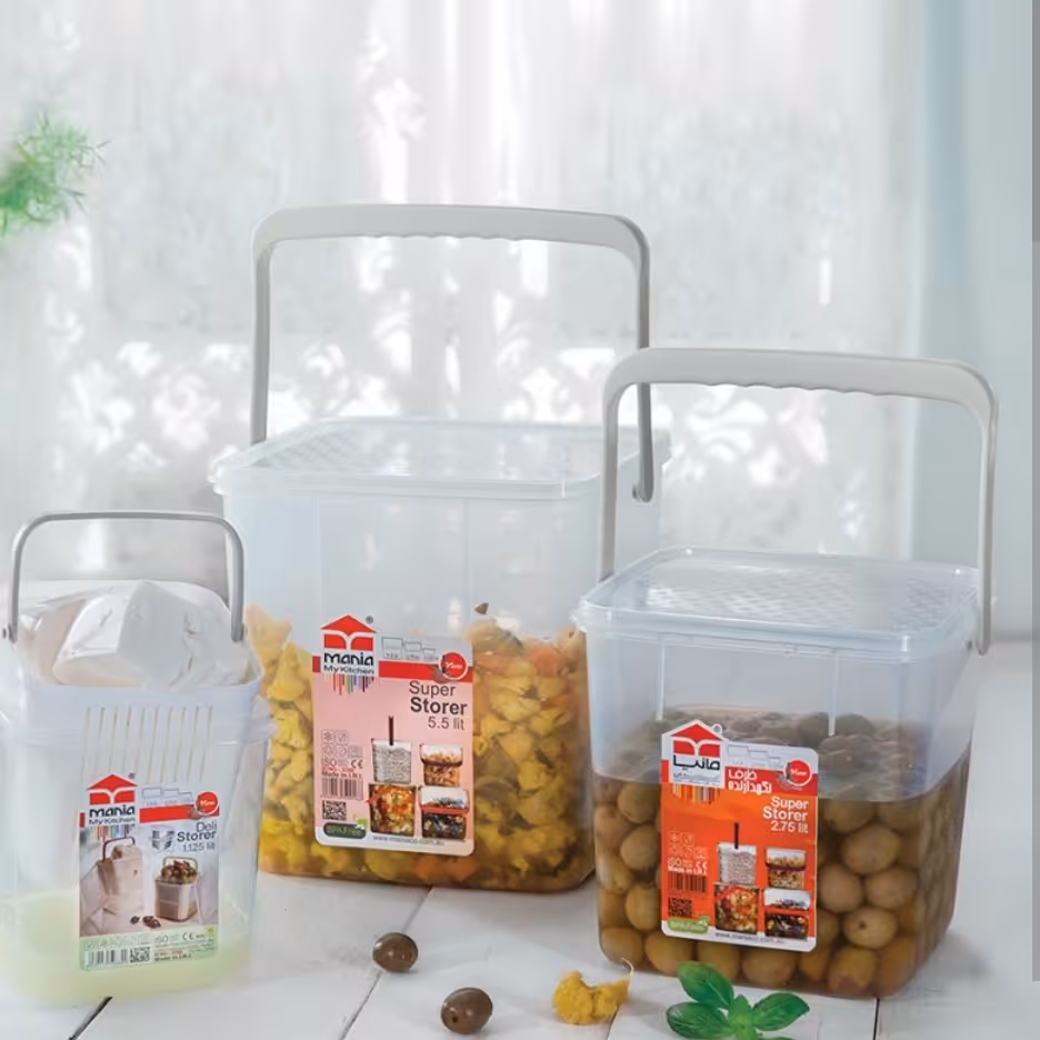 ظرف ترشیجات و لبنیات مانیا 2.75 میلی لیتری ظرف نگهدارنده و سبددار