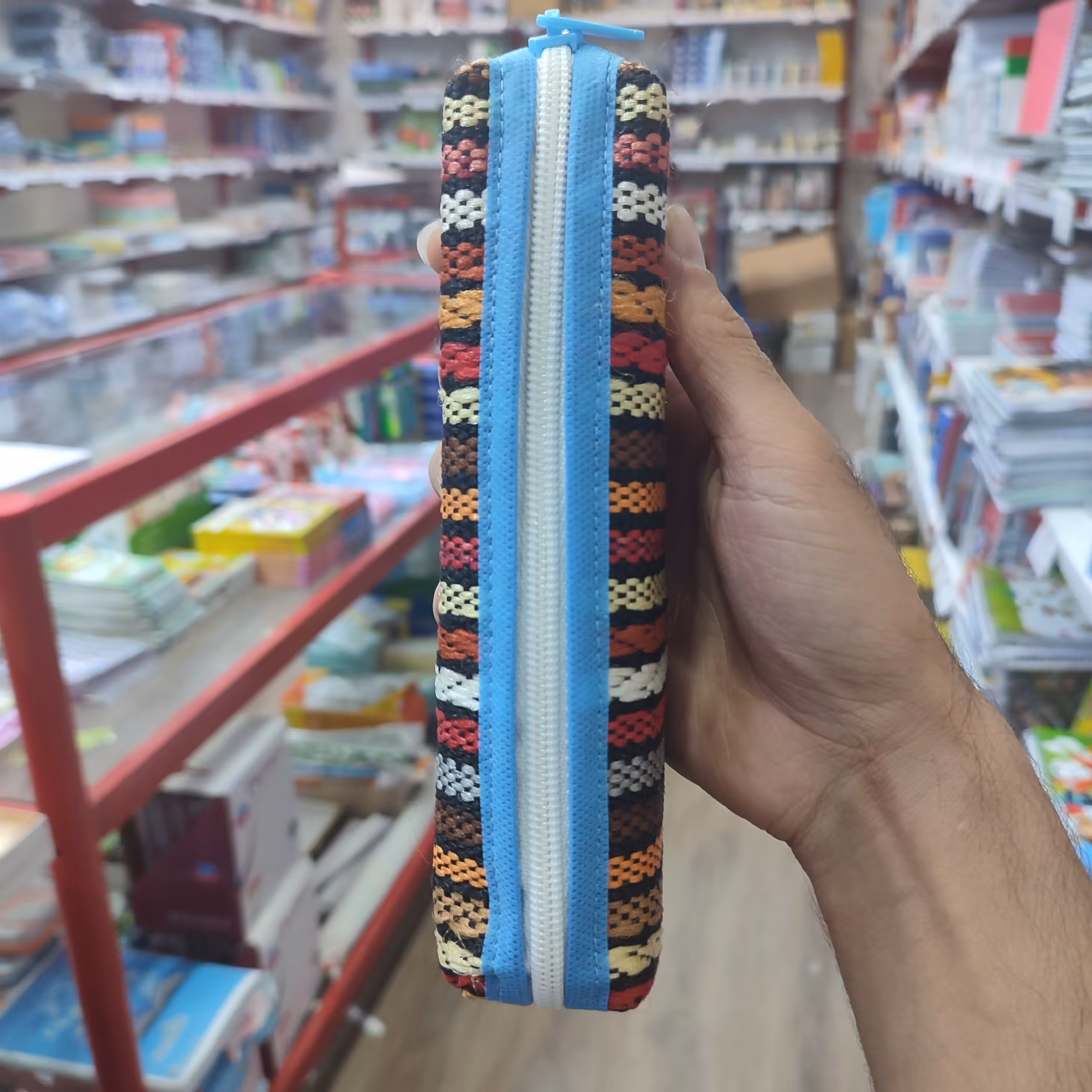 جامدادی جاجیم پارچه ای تک زیپ