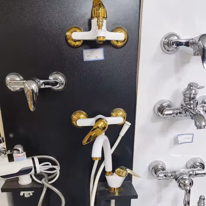 شیرالات اهرمی ست کامل کاتریج 40 سفید طلا  ایدا 