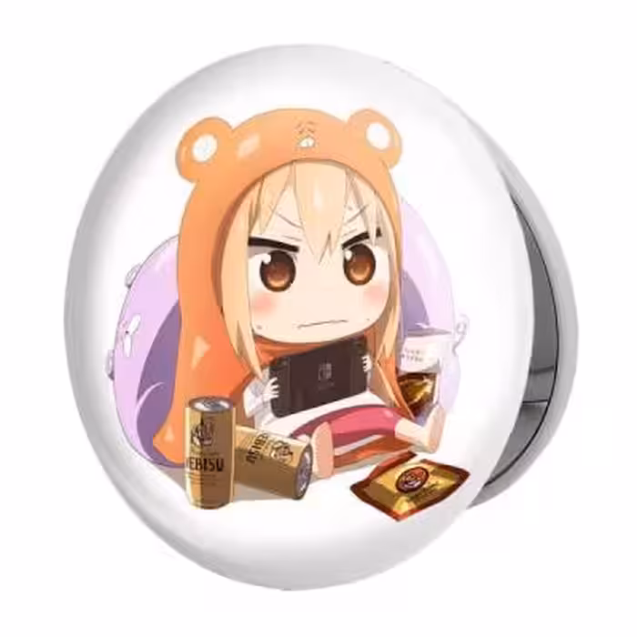 آینه جیبی خندالو طرح دوما اومارو انیمه اوماروچان Umaru Chan مدل تاشو کد 18492