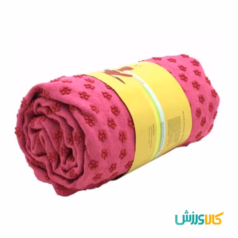 مت یوگا حوله ای استپ دار اعلا رنگ سرخابی