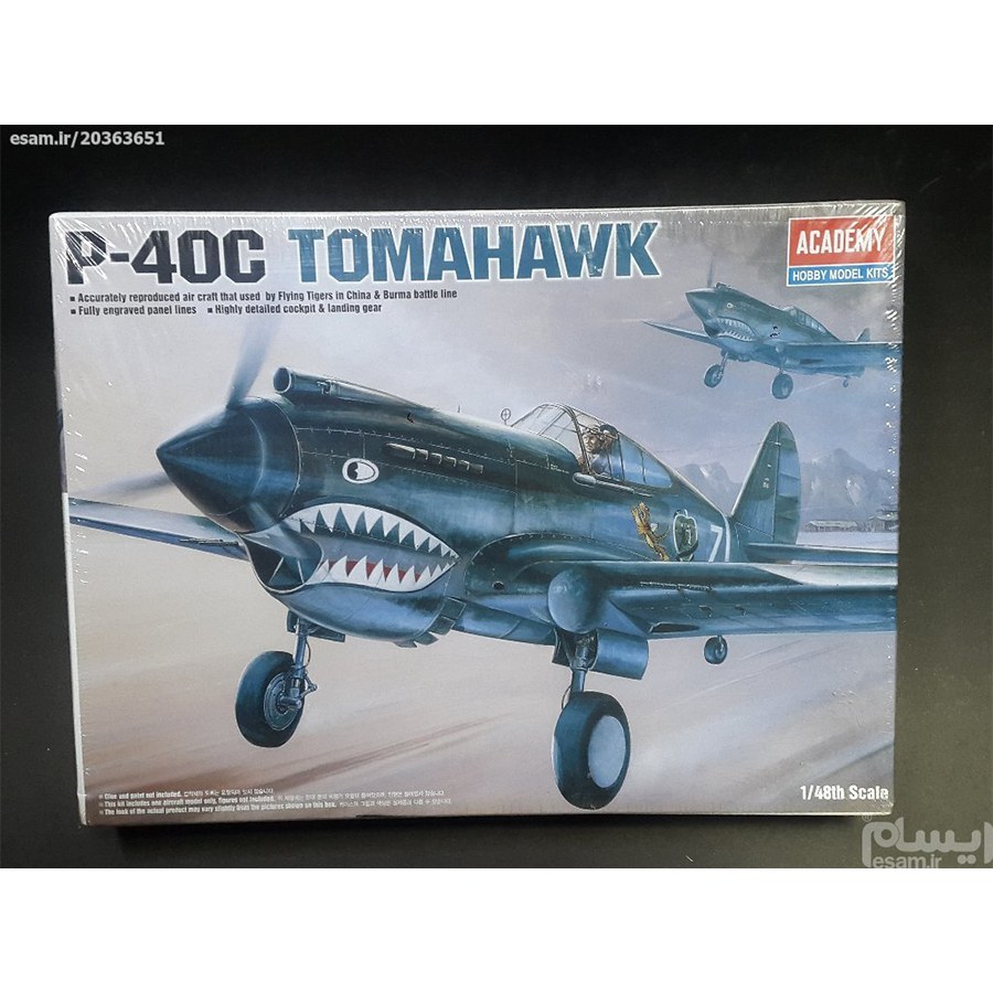 ماکت هواپیمای P-40C TOMAHAWK مقیاس 48
