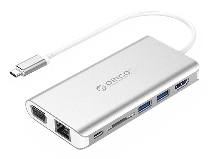 هاب تایپ سی چند منظوره اوریکو Orico XC-304 8 in 1 Type-C Multifunction Docking Station