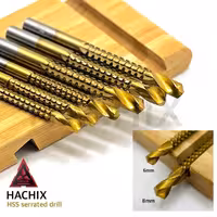 مته سوراخکاری و برشکاریHSS حاچیکس سایز 8( 5عددی)