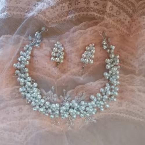 ست ریسه ترکیبی و گوشواره