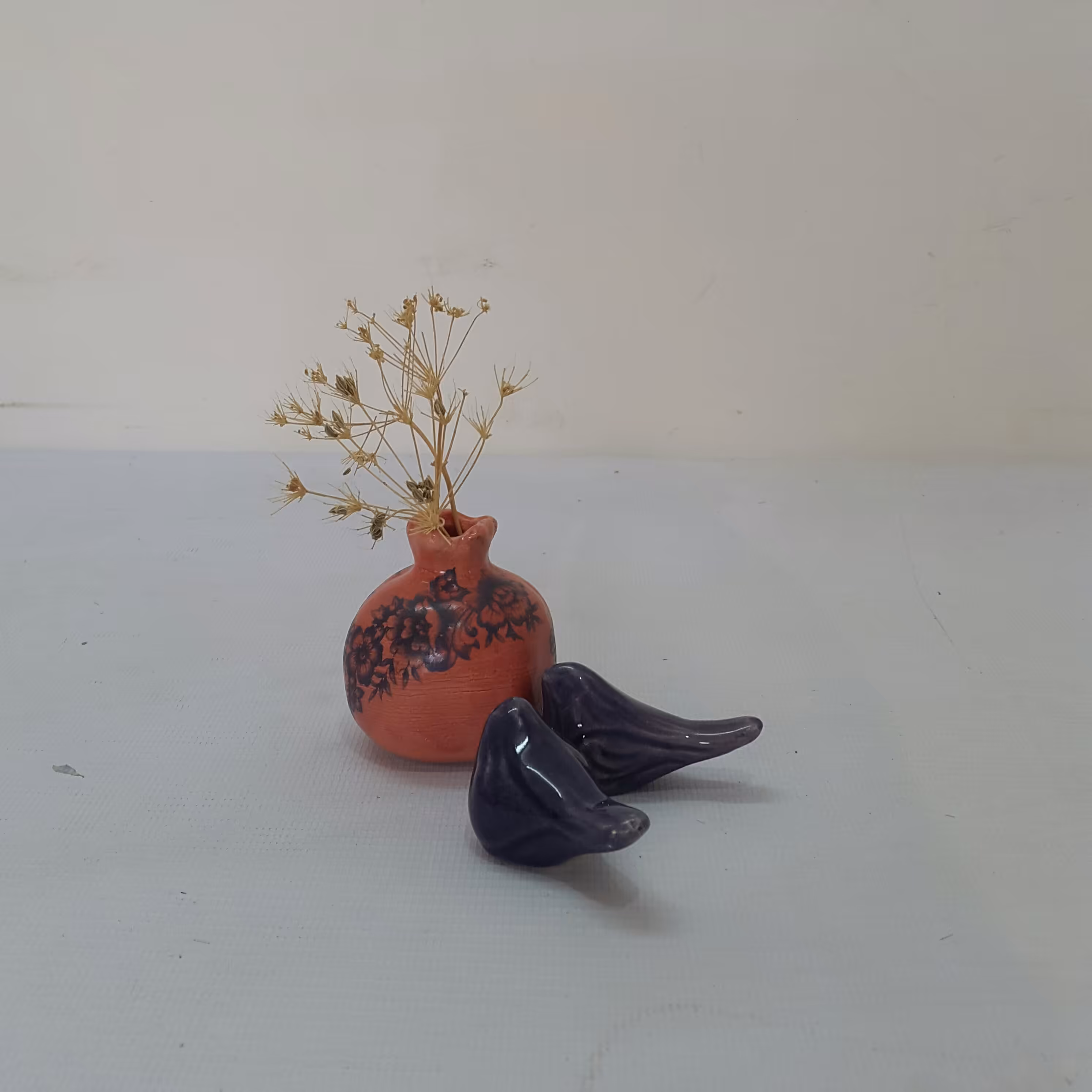 ست پرنده انگشتی و انار سرامیکی کد 6