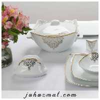 سرویس چینی پردیس طرح نارنیا طلایی 105 پارچه کد 165B