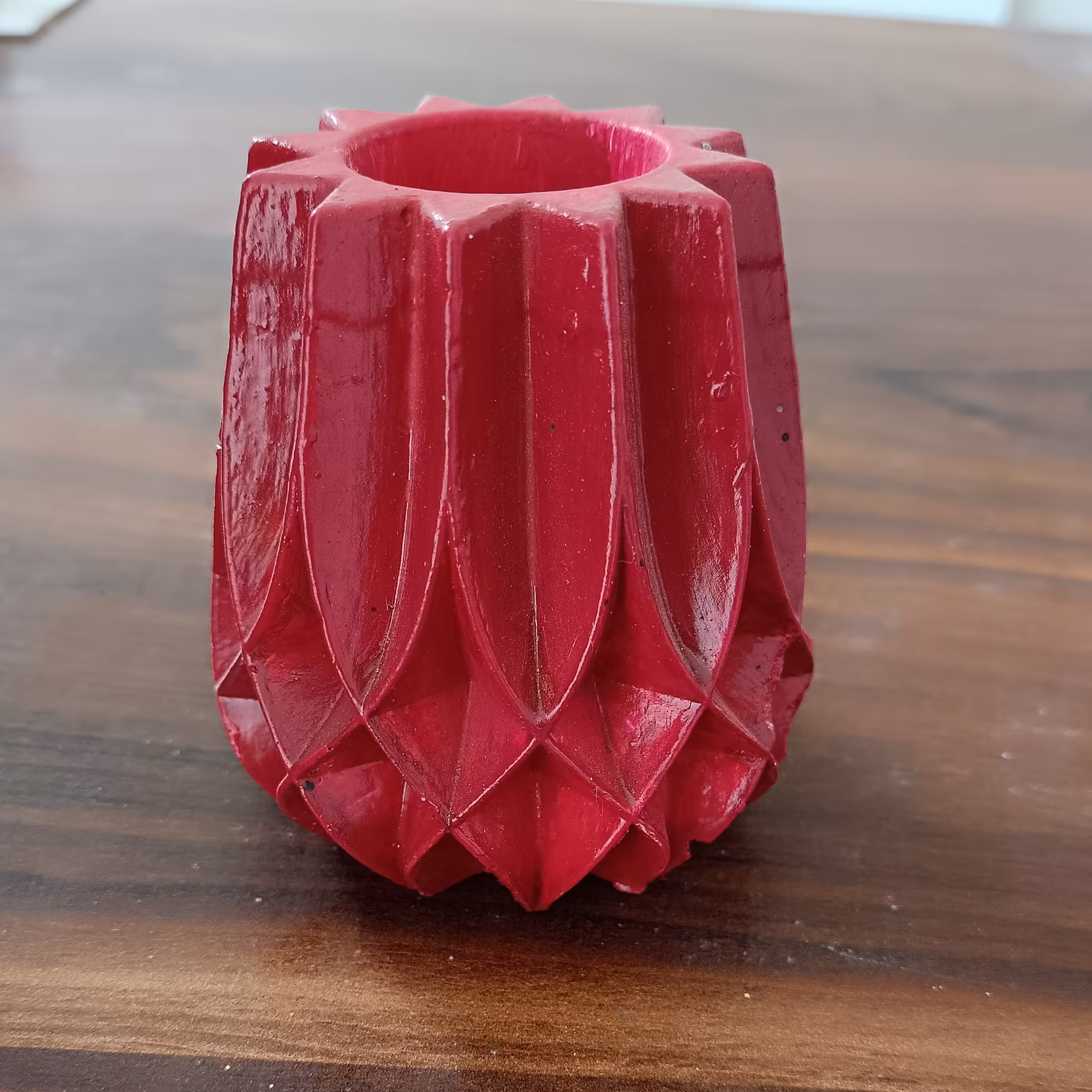 گلدان گل خشک  جاشمعی  ارتفاع 10 سانتی متر . قابل سفارش به صورت رگه دار و ساده