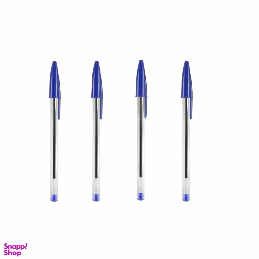 خودکار بیک (Bic) سری 1.0 مدل کریستال بسته 4 عددی آبی