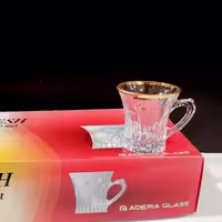 فنجان چایخوری شش عددی لب طلا فِرِش با کیفیت عالی برند آدریا