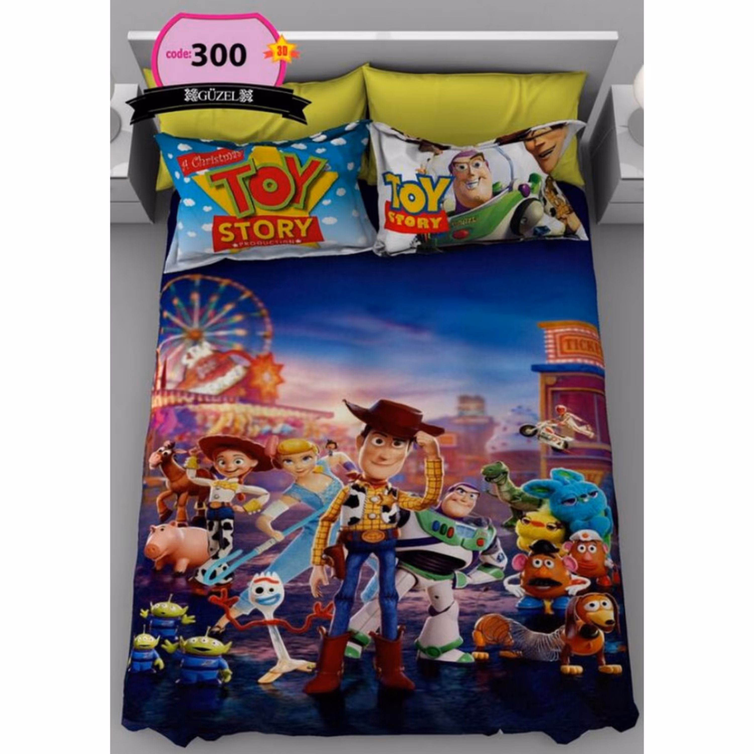 روتختی تک نفره سه بعدی برند گوزل -5 تکه -کد300