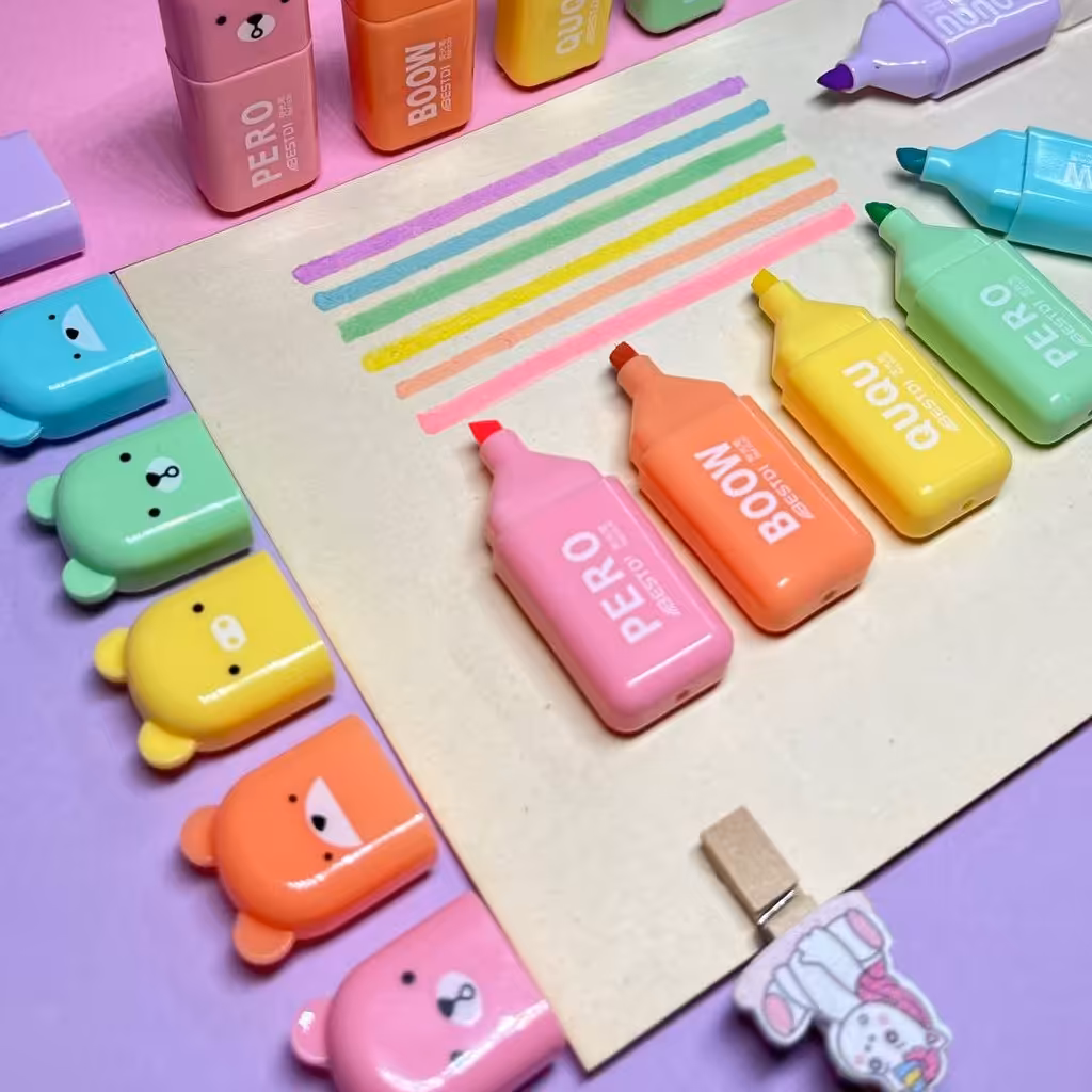 هایلایتر 6رنگ تدی (خرسی)