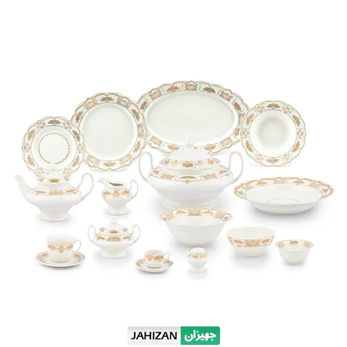 سرویس چینی پردیس 12نفره 98پارچه طرح شکیرا سری سولار