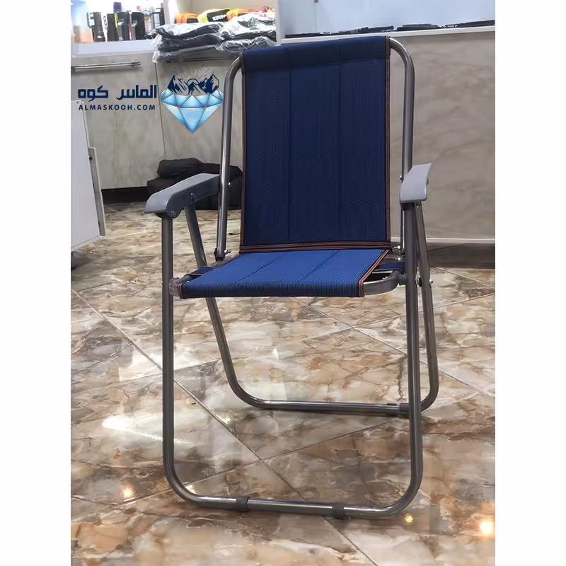 صندلی تاشو مسافرتی فوم دار رنگ آبی 