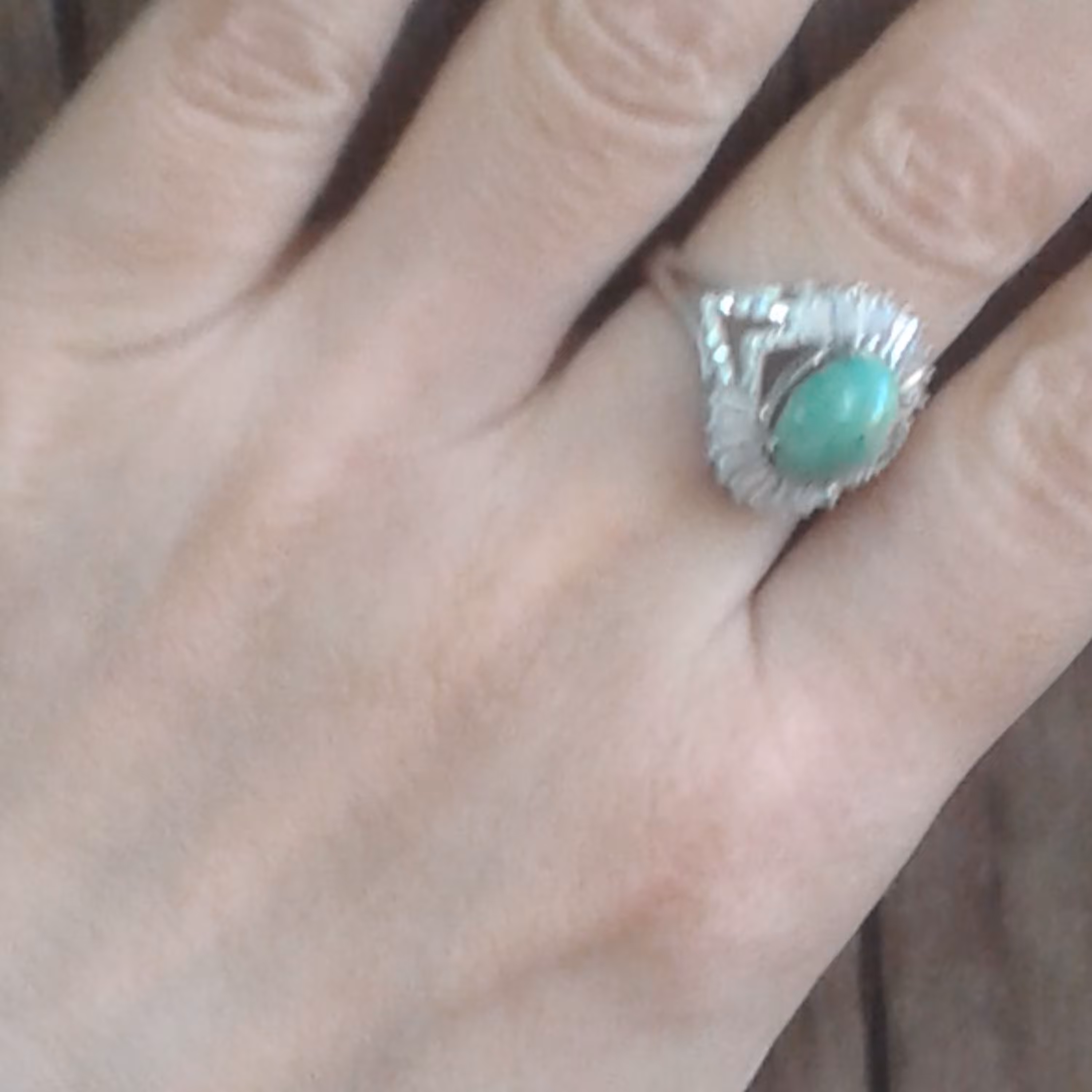 انگشتر فیروزه اصل نیشابوری نقره زنانه طرح دل آرام