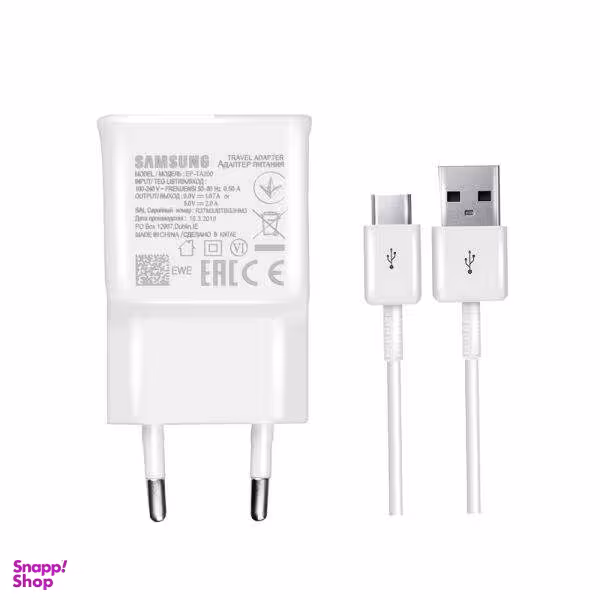 شارژر دیواری مدل EP-TA20EWE به همراه کابل تبدیل USB-C غیر اصل