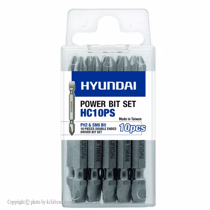 سر پيچ گوشتی 10 عددی هیوندای مدل HC10PS یکسردوسو یکسرچهارسو