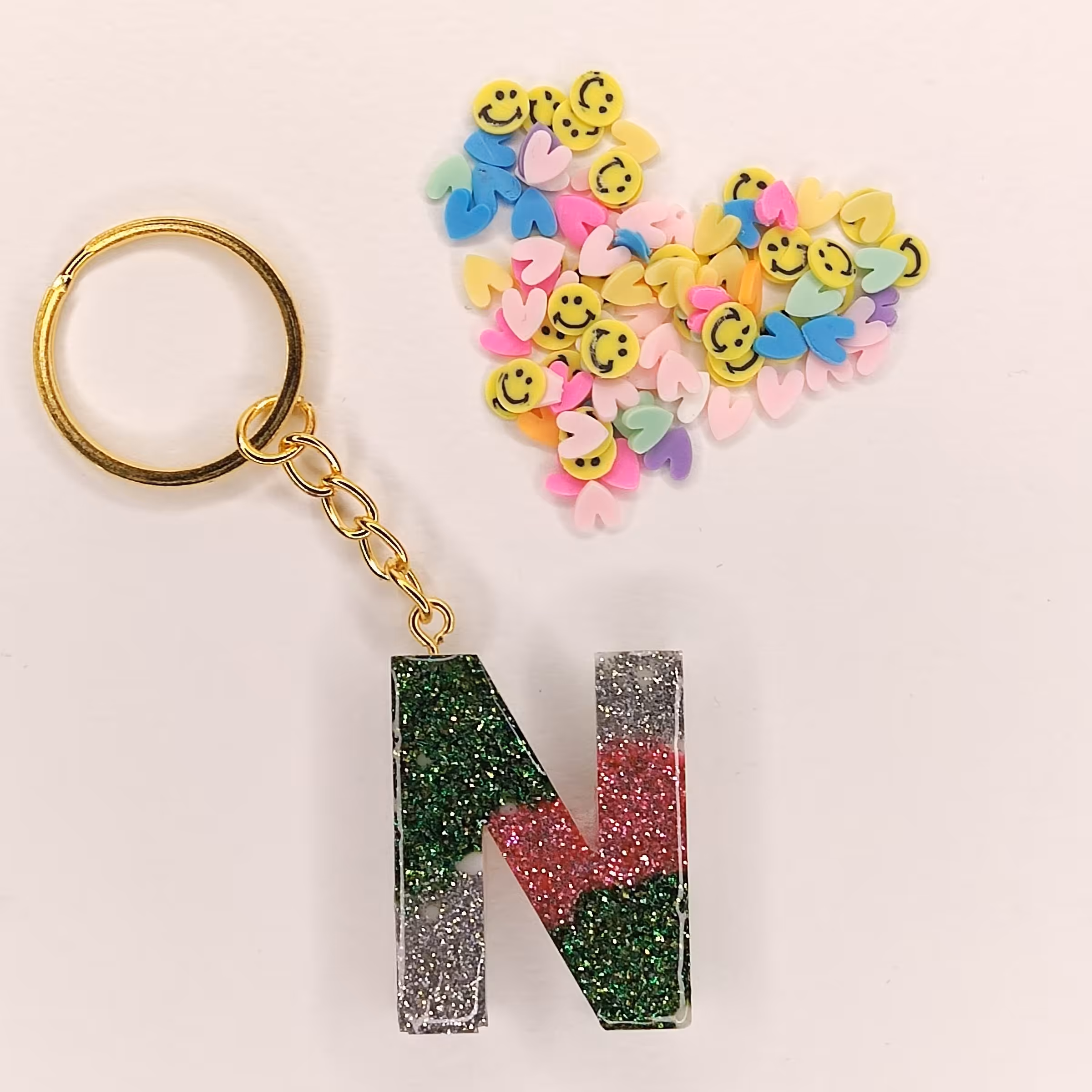 جاسویچی رزین حرف انگلیسی N  اکلیلی دستساز