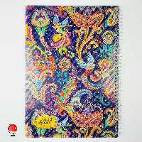 دفتر مشق 50 برگ سیمی طرح ترمه جلد طلقی آپادانا