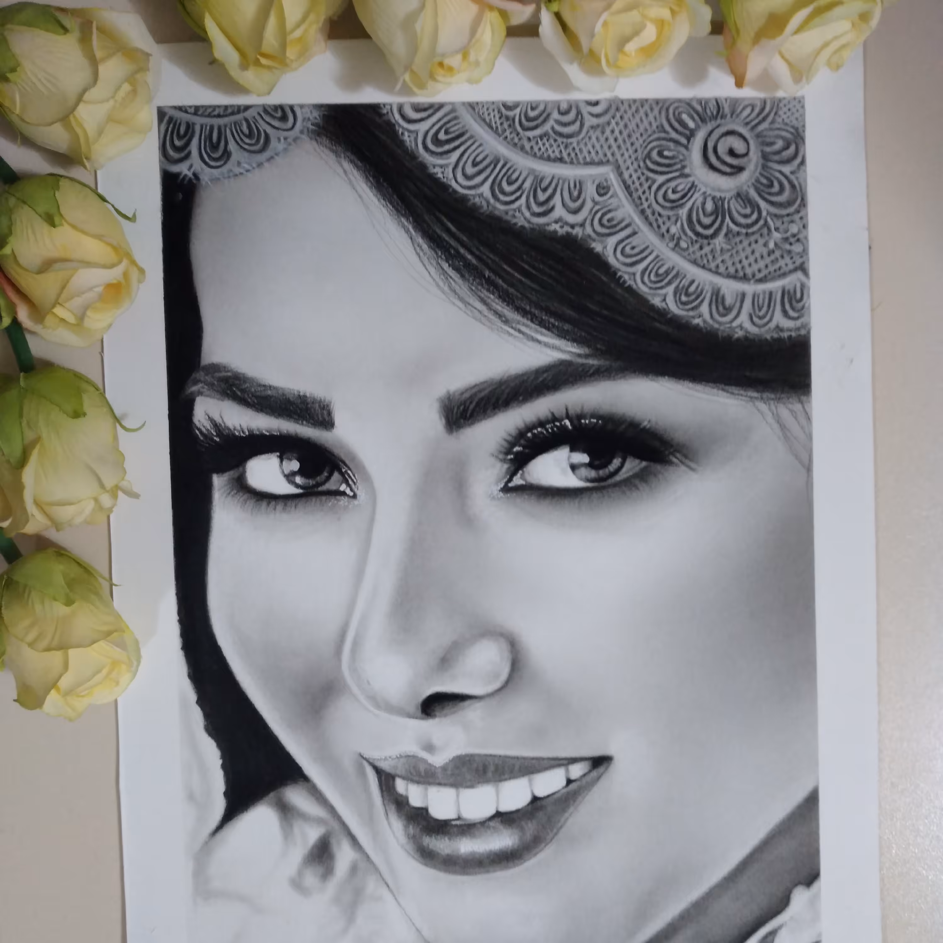  سفارش طراحی چهره سیاه قلم  سایز آ4