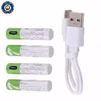 باتری شارژی نیم قلمی بسته 4 عددی