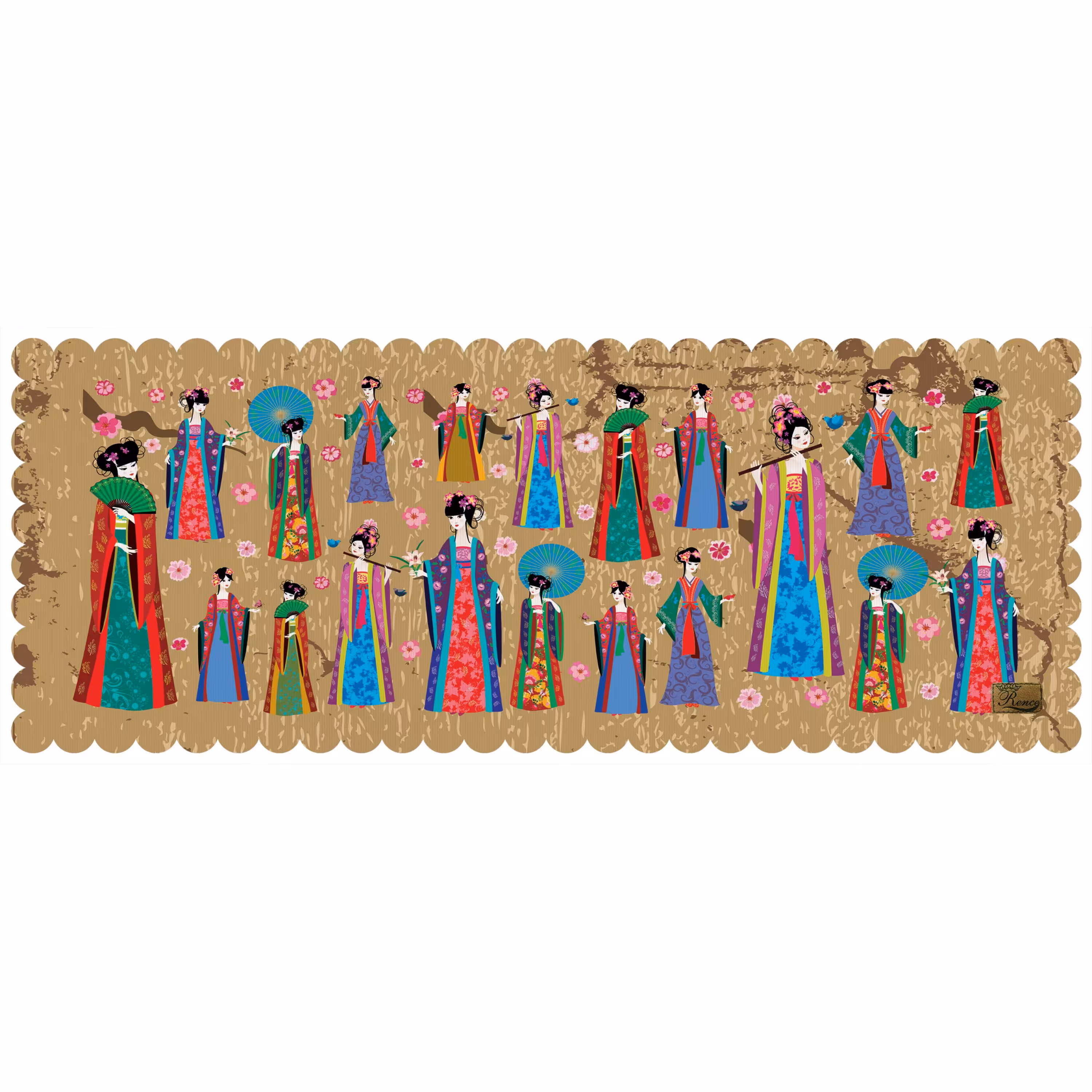 رانر رومیزی مخمل رنس مدل R1-42157 سایز 100x40 سانتی متر