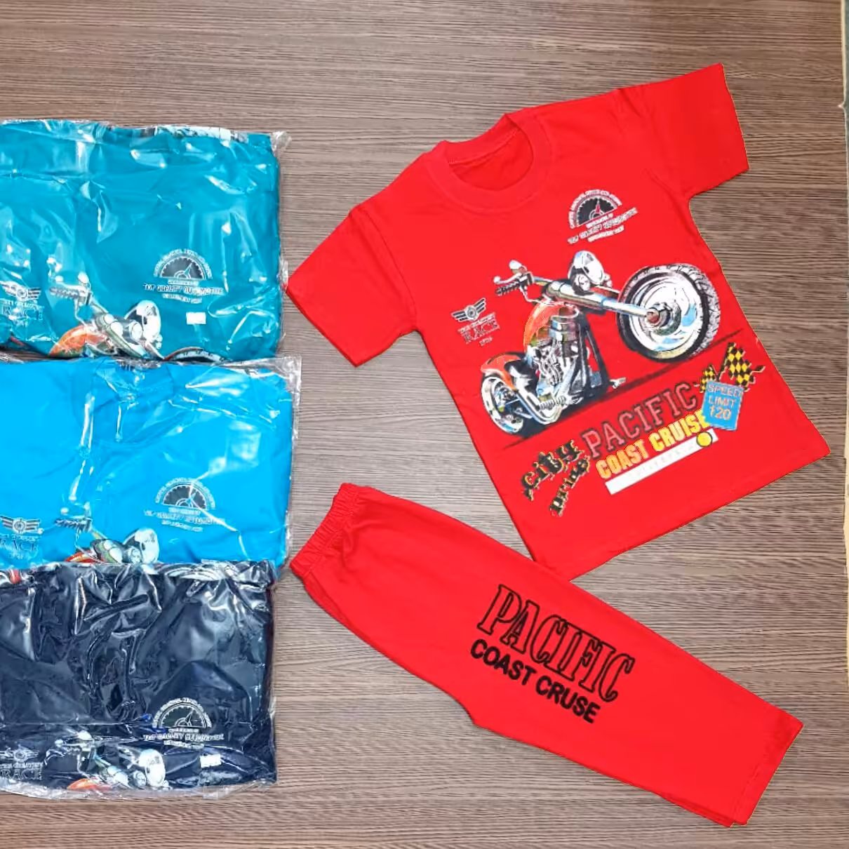 ست تیشرت و شلوارک پسرانه سایز 50 / 55