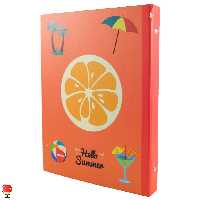 دفتر کلاسوری 100 برگ قفل فلزی طرح تابستان آپادانا