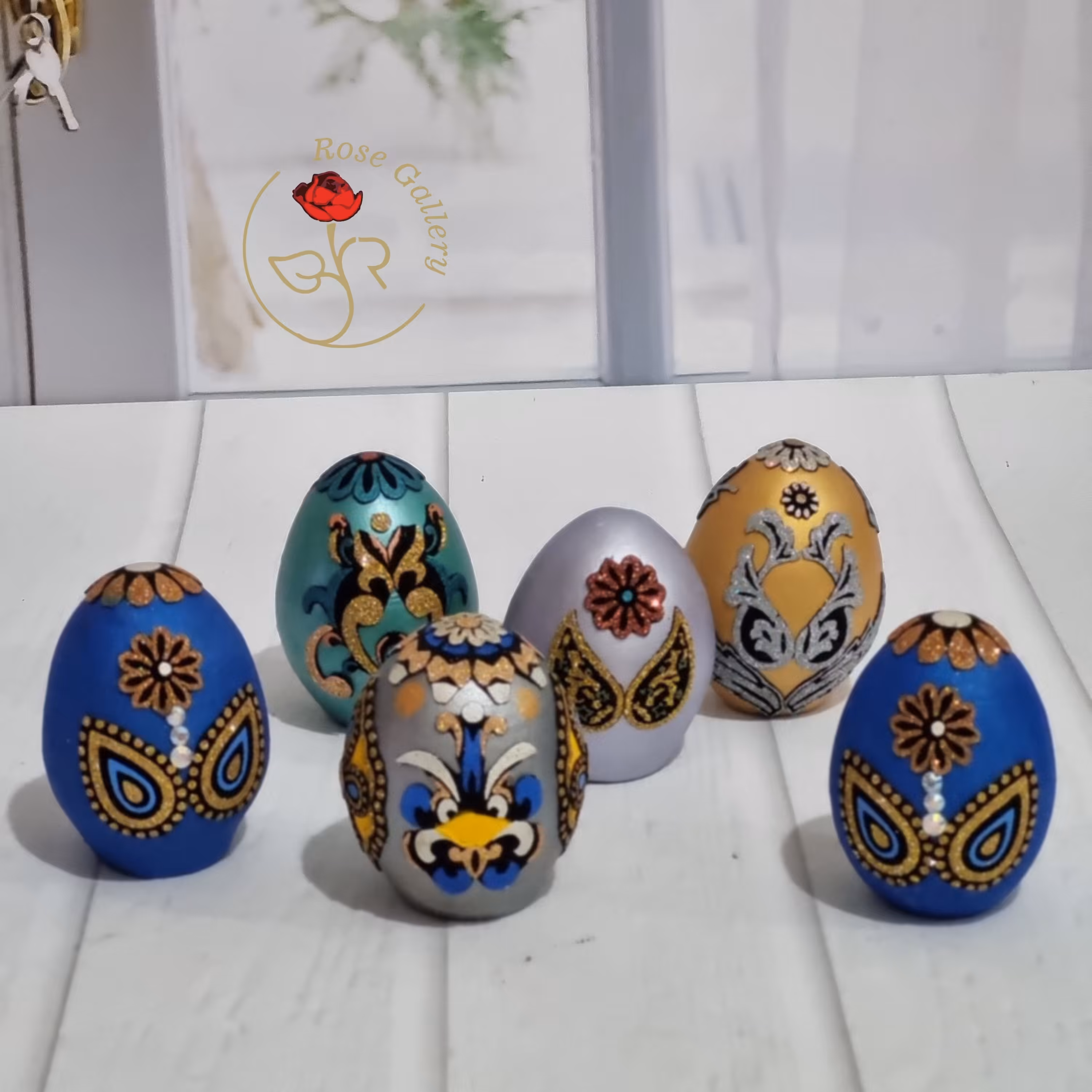 تخم مرغ عید  سفالی تزیین شده    تخم مرغ هفت سین