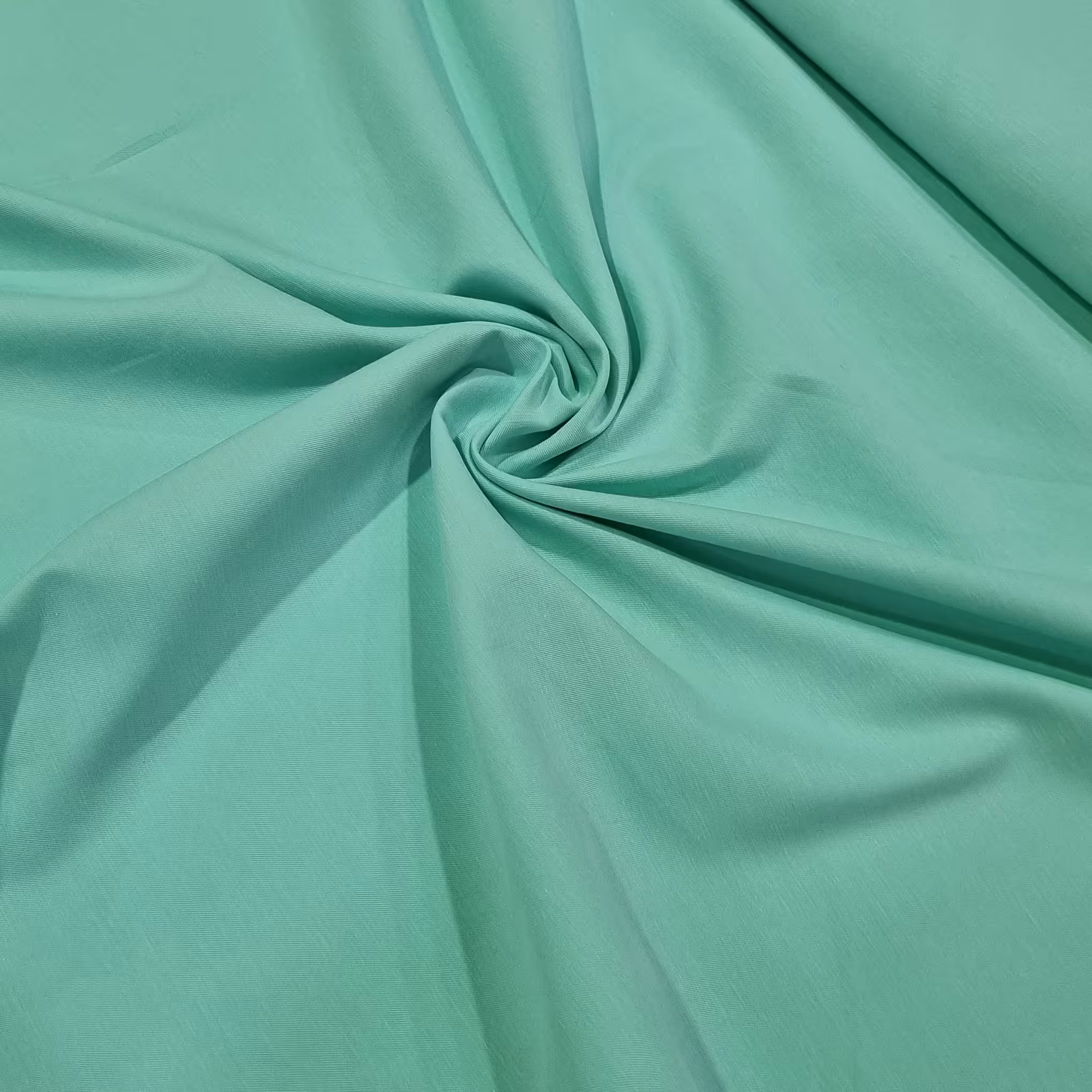 پارچه لباس کتان رنگ آبی صابونی کد ct02