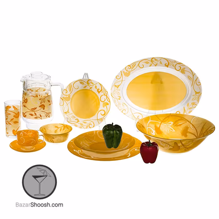 سرویس غذاخوری 45پارچه لومینارک مدل بوتیک نارنجی