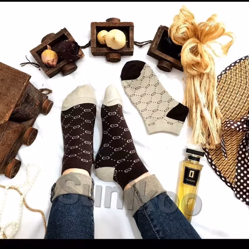 جوراب مچی طرح گوچی دو رنگ