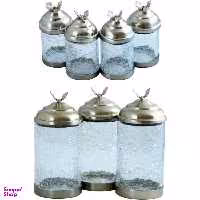 جا ادویه 7 پارچه سالینو مدل استوانه نیکل کد N-4055