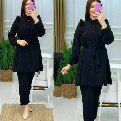 مانتو شلوار زنانه نخی کریشه اعلا