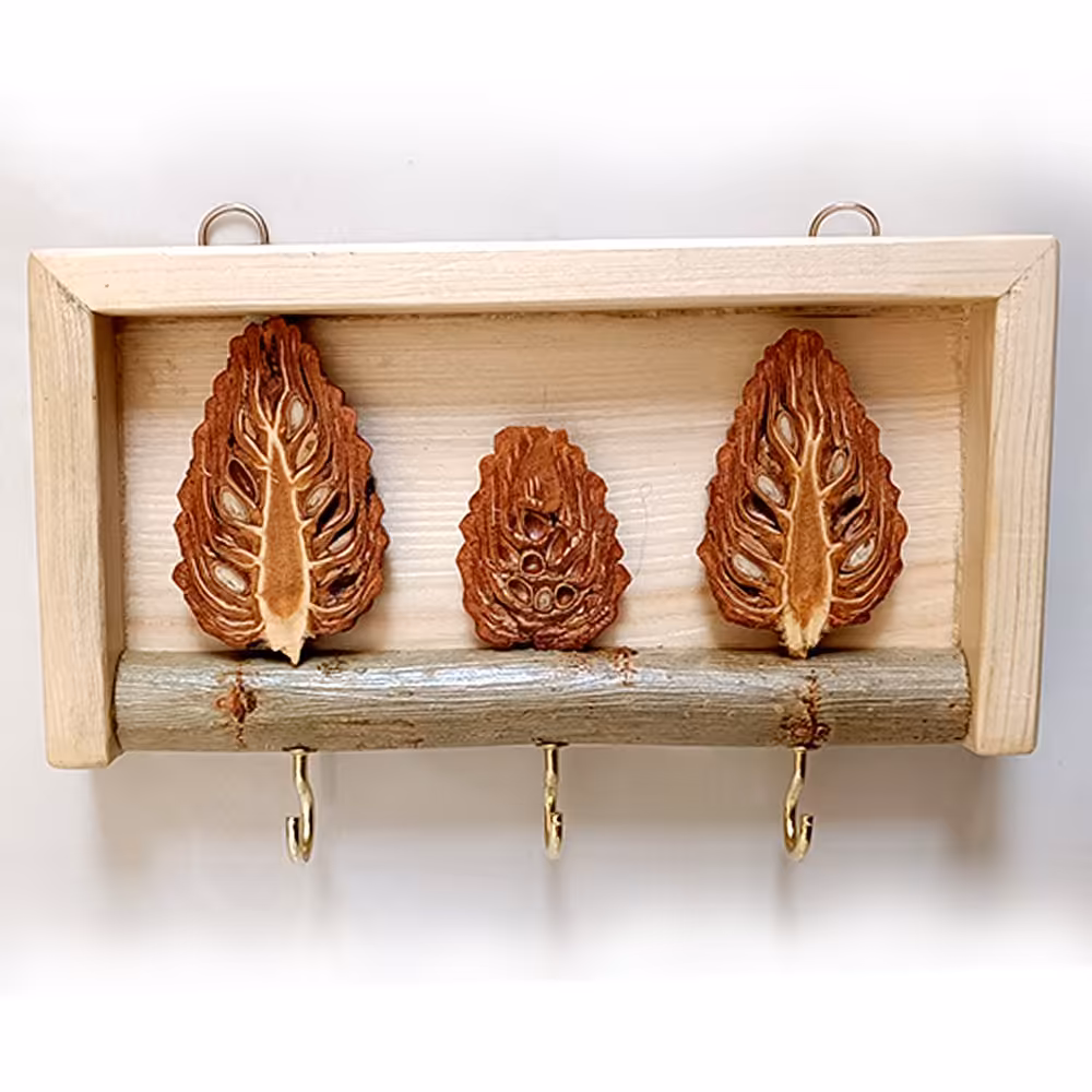 جاکلیدی چوبی دست ساز طرح کاج