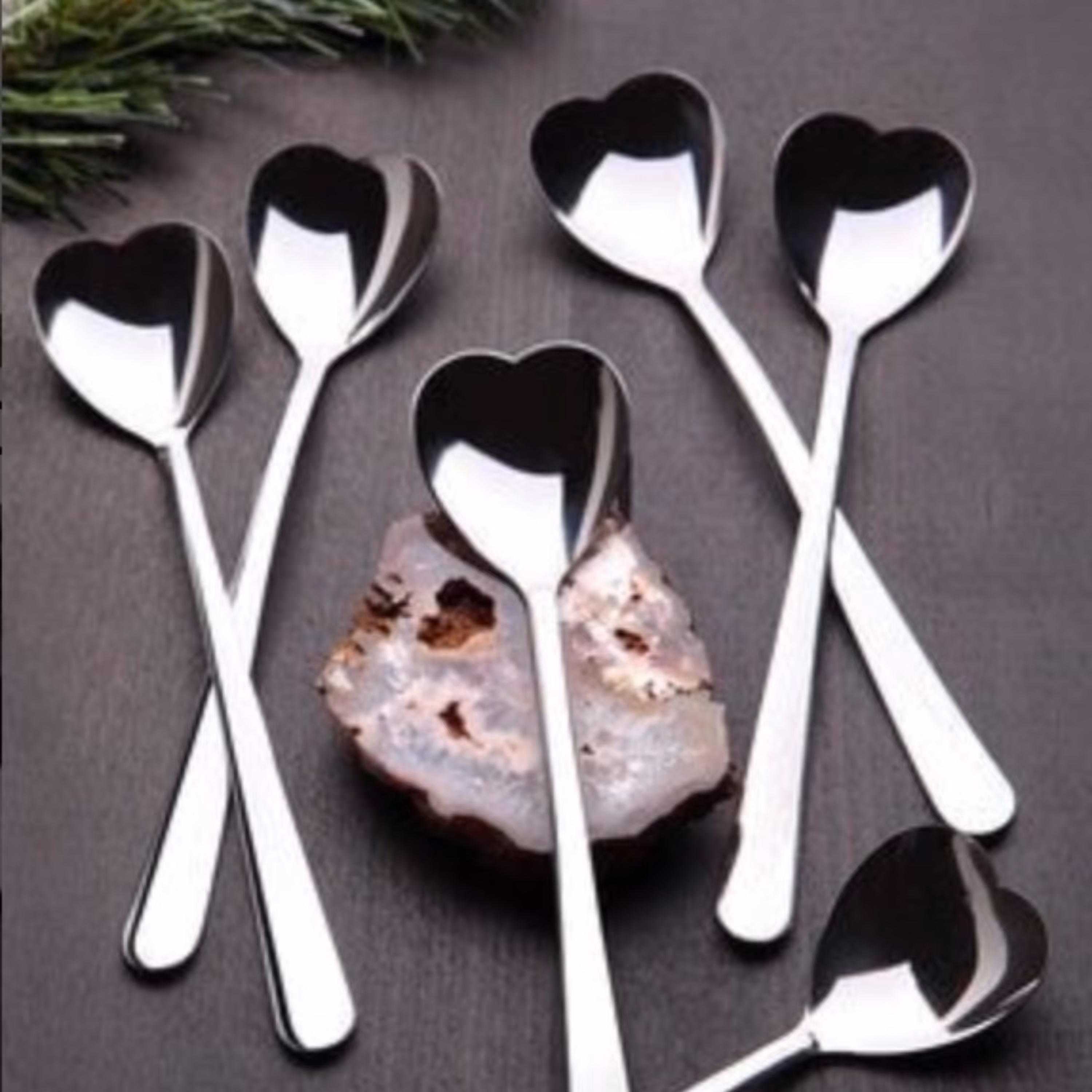 ست 6 تایی قاشق چایخوری طرح قلب