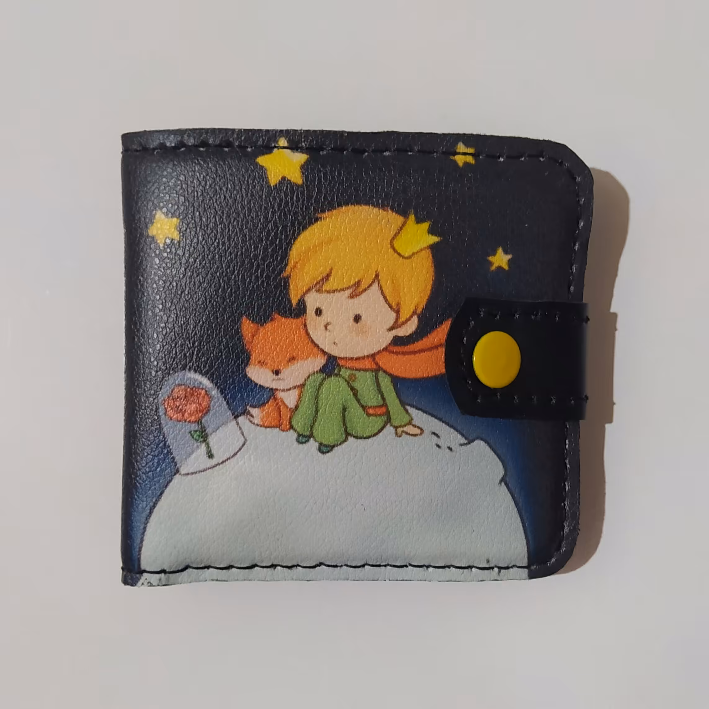 کیف پول جیبی فانتزی، چرم مصنوعی، دست دوز