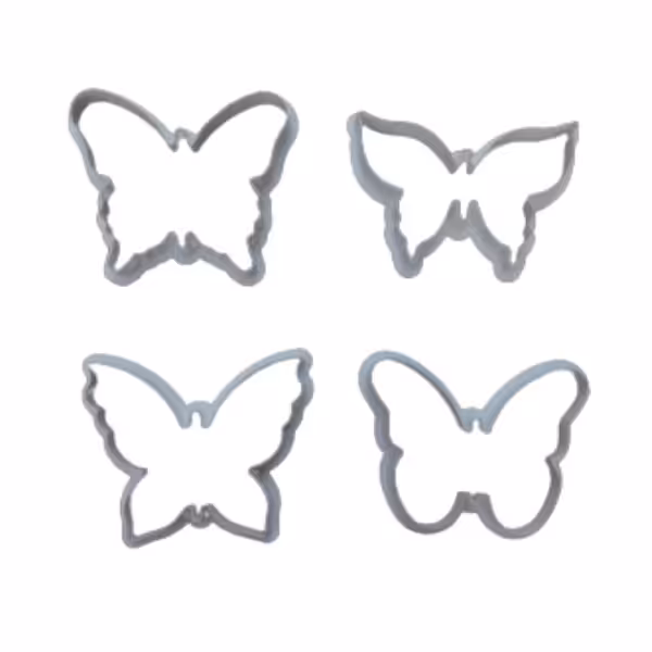 کاتر شیرینی پزی و کوکی مدل پروانه مجموعه 4 عددی

