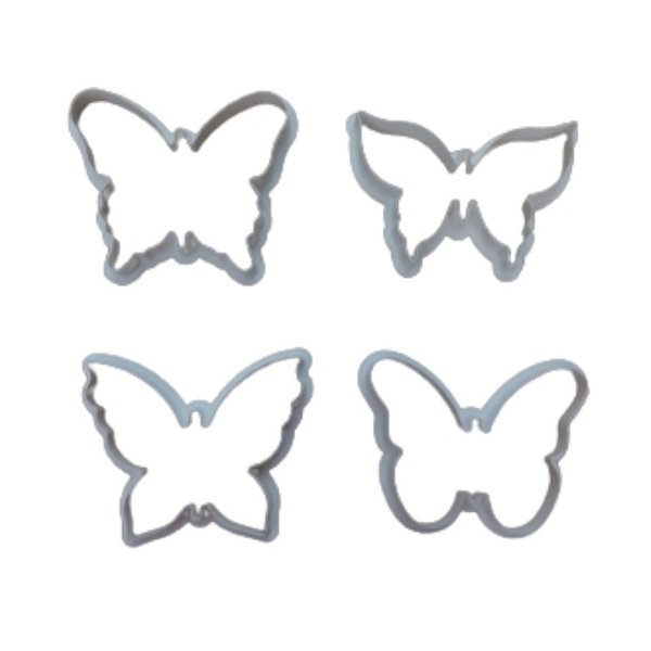 کاتر شیرینی پزی و کوکی مدل پروانه مجموعه 4 عددی

