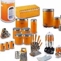 سرویس آشپزخانه 47 پارچه خارجی یونیک 4703 (رنگ نارنجی)