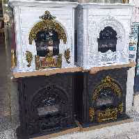 بخاری گازی طرح شومینه بهکاران مدل پرنس T-28000 ظرفیت 28000-مشکی