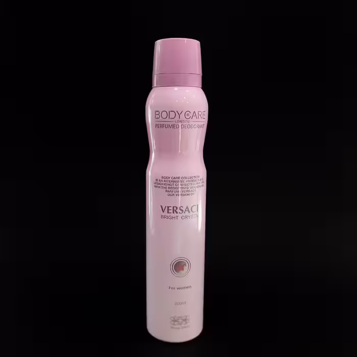 اسپری زنانه بادی کر رایحه ورساچه برایت کریستال  ماندگاری 24 ساعته مناسب برای روی لباس و بدن حجم 200 میلی لیتر